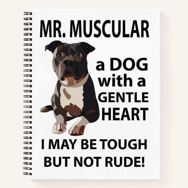 Pitbull Dog Pet Animal Notebook (Front)