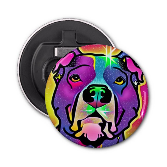 Pitbull Dog Pop Art    Bottle Opener (Front)