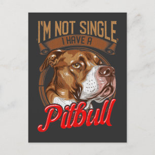Pitbull Dog Relationship Puppy Parent Postcard