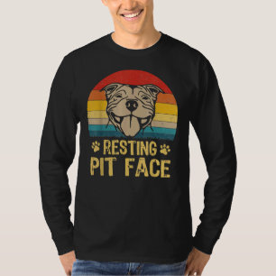 Pitbull Dog Resting Pit Face T-Shirt