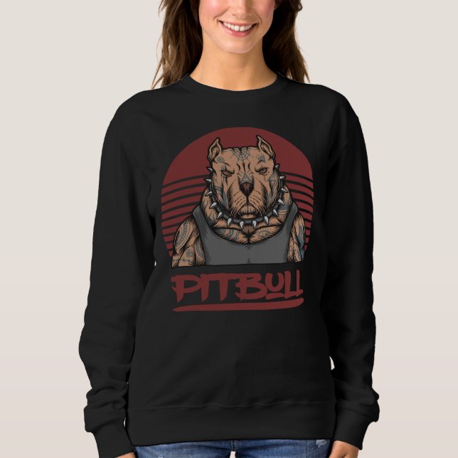 Pitbull Dog                       Sweatshirt (Front)