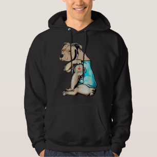 Pitbull Dog Tattoo I Love Mum Mother's Day Gift T- Hoodie