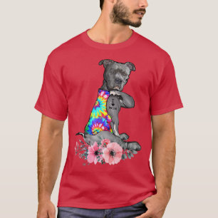 Pitbull Dog Tattoo I Love Mum Mother's Day Gift T-Shirt