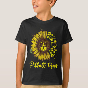 Pitbull Dog Tattoo I Love Mum Tattooed Lover Mothe T-Shirt