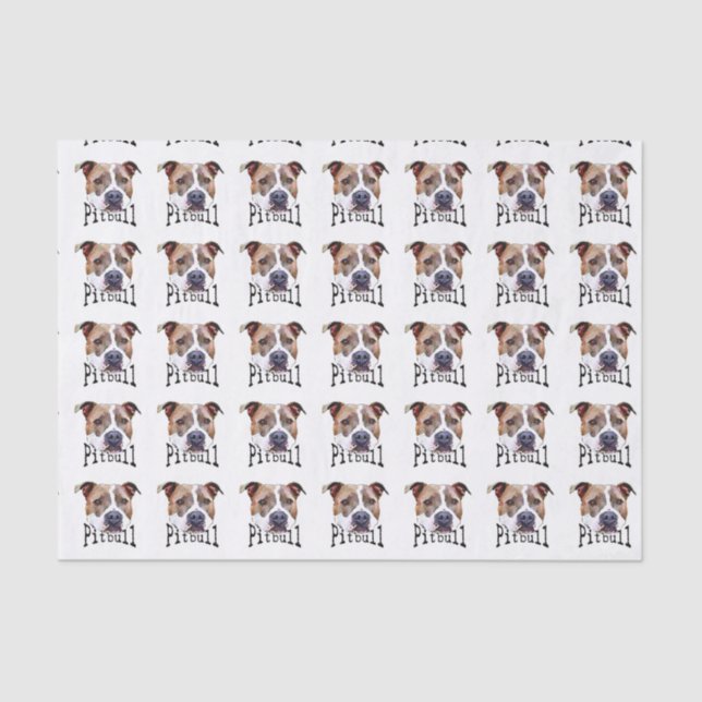 Pitbull dog tissue paper (Front)