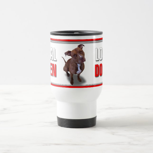 Pitbull Dog Travel Mug (Center)