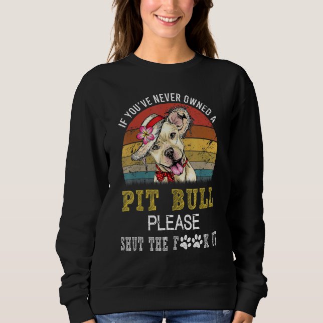 Pitbull Dog Womens Mens Dog Dog Rescue Sweatshirt (Front)