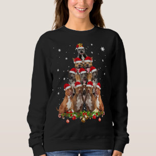 Pitbull Dogs Tree Christmas Sweater Xmas Pet Anima