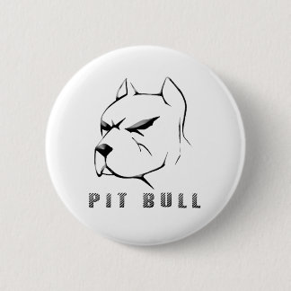 Pitbull draw 6 cm round badge