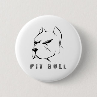 Pitbull draw 6 cm round badge