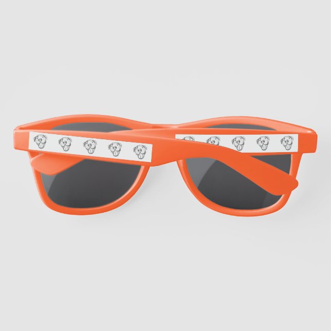 pitbull drawing simple dog lovers black white sunglasses (Back)