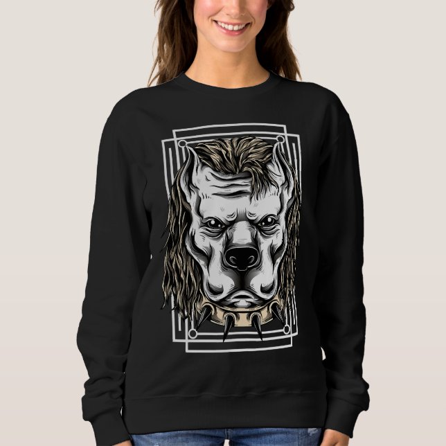 Pitbull Dressed Animal Sweatshirt (Front)