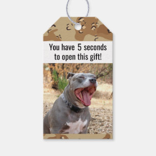 Pitbull Drill Sergeant Gift Tags