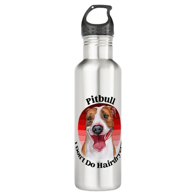 Pitbull funny quote 710 ml water bottle (Front)