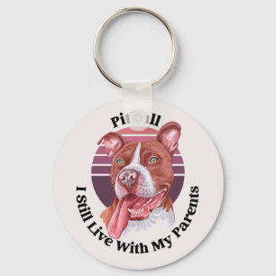 Pitbull funny quote key ring