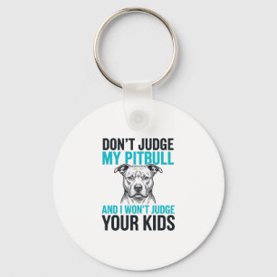 Pitbull Funny Quote Vintage Engraving Dog Design_1 Key Ring