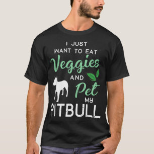 Pitbull Funny Vegan Dog Lover Owner Xmas Birthday  T-Shirt