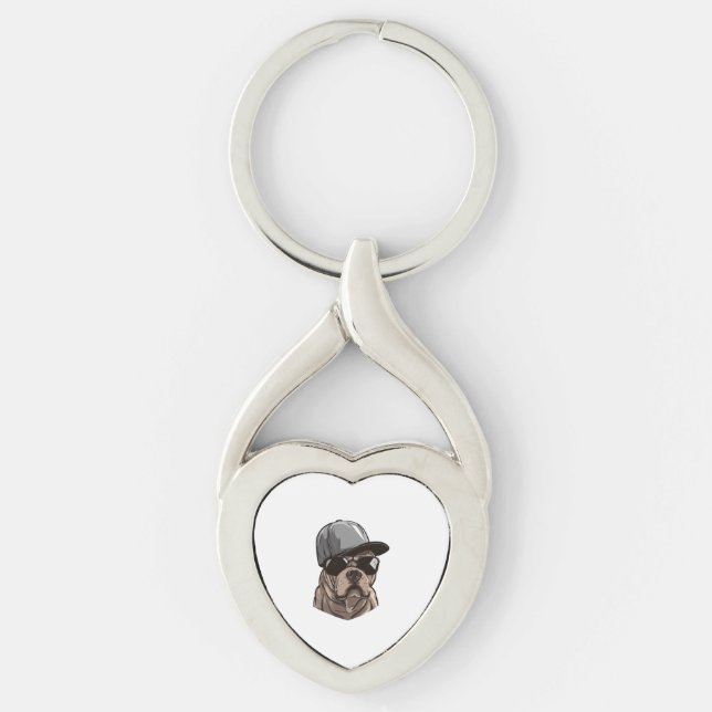 Pitbull Gangster Key Ring (Front)