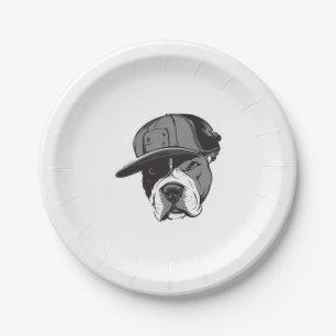 Pitbull Gangster Paper Plate