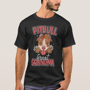 Pitbull Grandma Pittie Grandparents Dog Mom Women T-Shirt