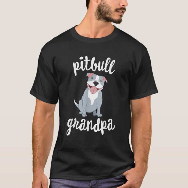 Pitbull Grandpa Pawpa Dog Grandparents Grand Paw M T-Shirt (Front)