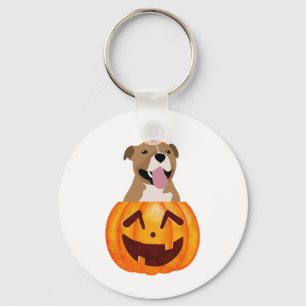 Pitbull Halloween   Key Ring
