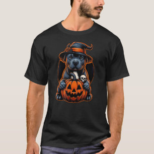 Pitbull Halloween - October Orange Dog T-Shirt