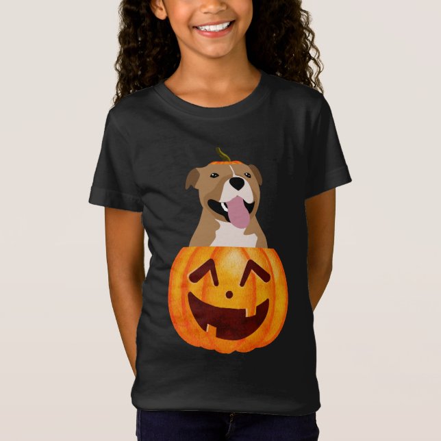 Pitbull Halloween   T-Shirt (Front)