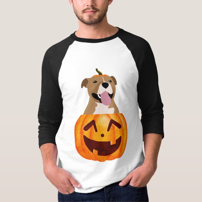 Pitbull Halloween   T-Shirt (Front)