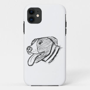 pitbull hand drawn photo dog animal lover Case-Mate iPhone case