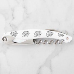 pitbull hand drawn photo dog animal lover corkscrew