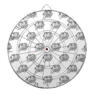 pitbull hand drawn photo dog animal lover dartboard
