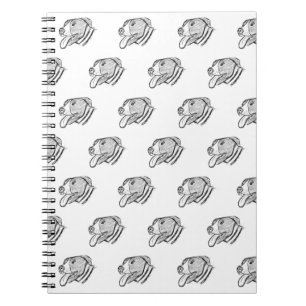 pitbull hand drawn photo dog animal lover notebook