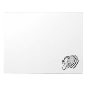 pitbull hand drawn photo dog animal lover notepad