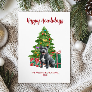 Pitbull Happy Howlidays Card