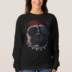 Pitbull Head Illustration Sweatshirt
