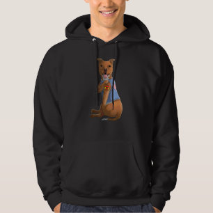 Pitbull I Love Mum Tattoo Dog   Mother's Day Hoodie