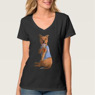 Pitbull I Love Mum Tattoo Dog Shirt Funny Mothers 