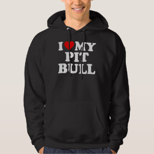Pitbull I Love My Pit Bull With Heart Hoodie