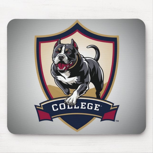 Pitbull in college: Logo Mouse Pad (Front)