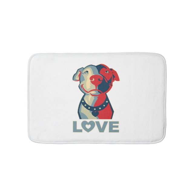 Pitbull - LOVE Bath Mat (Front)