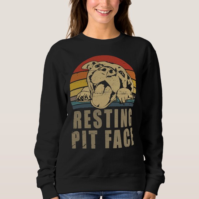 Pitbull Love I Love My Pit Retro Sweatshirt (Front)