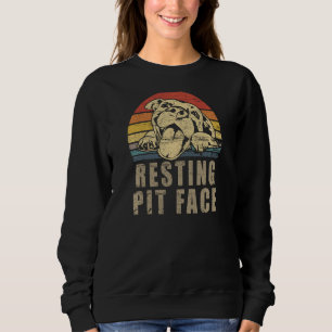 Pitbull Love I Love My Pit Retro Vintage Resting P Sweatshirt
