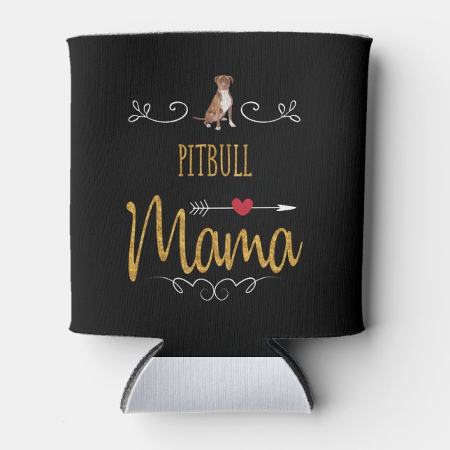 Pitbull love mama so much can cooler (Front)