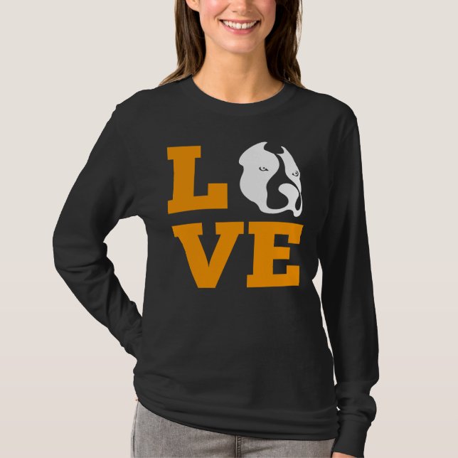 Pitbull Love Pitbull Dog Lover T-Shirt (Front)