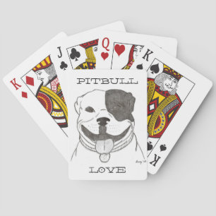 Pitbull Love Playing Cards