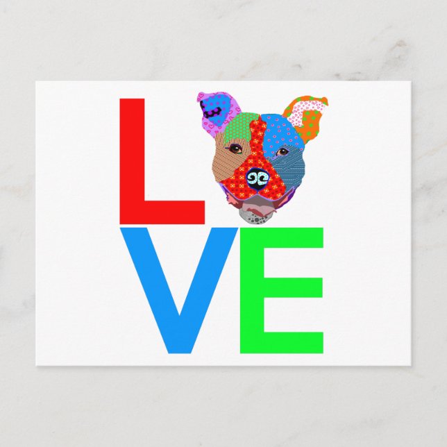 Pitbull Love Postcard (Front)