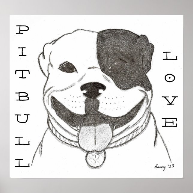 Pitbull Love Poster (Front)