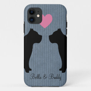 Pitbull Love Silhouette Case-Mate iPhone Case