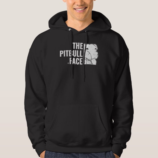 Pitbull Love The Pitbull Face Dog Pet Animal Lover Hoodie (Front)
